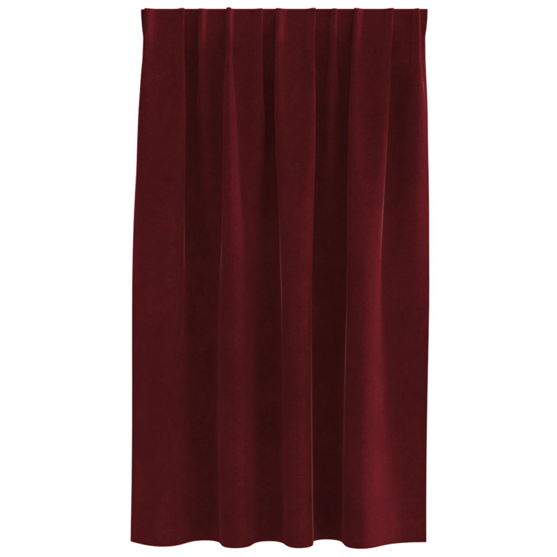 Curtains Polyester 140Cm Sound-Absorbing, Burgundy, 140cm Width x 140cm Drop