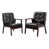 Similicuir noir brillant est en rupture de stock