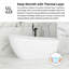 Baignoire de trempage autoportante en acrylique blanc brillant de 67 pouces