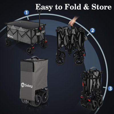 Heavy-Duty Alloy Steel Utility Garden Carts