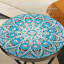 Table d'appoint de patio mosaïque, table de balcon pliante 14 po, bleu