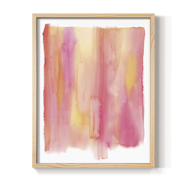 Impression encadrée Summer Sherbet Wash II - bois massif, H 11 po x l 9 po