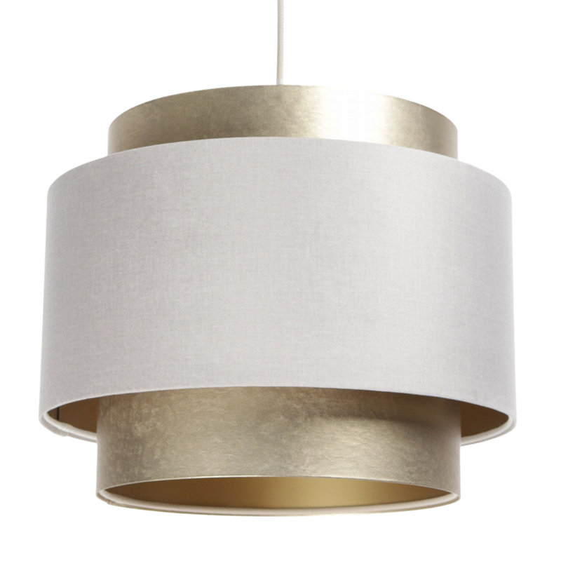Agoura 1 - Light Silver Drum Pendant