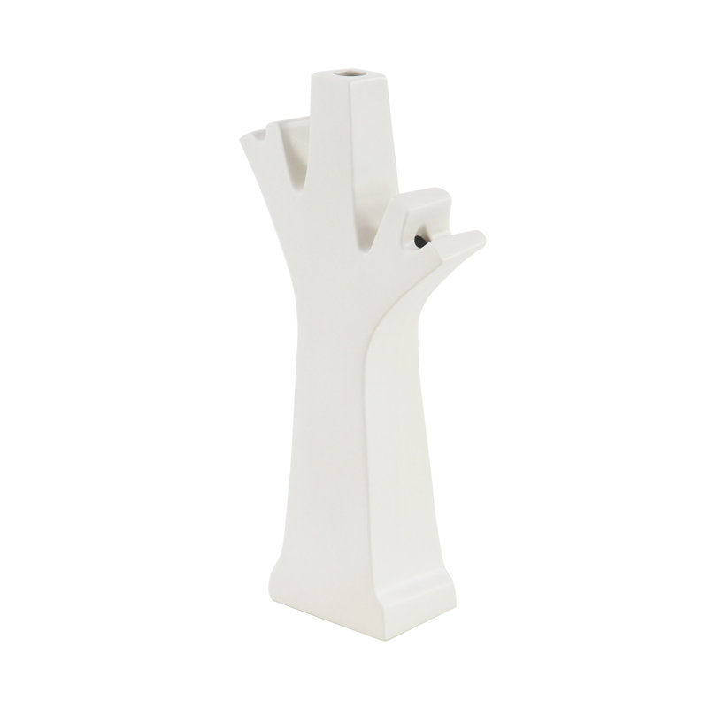 Vase de table en céramique modern Henslee, Blanc