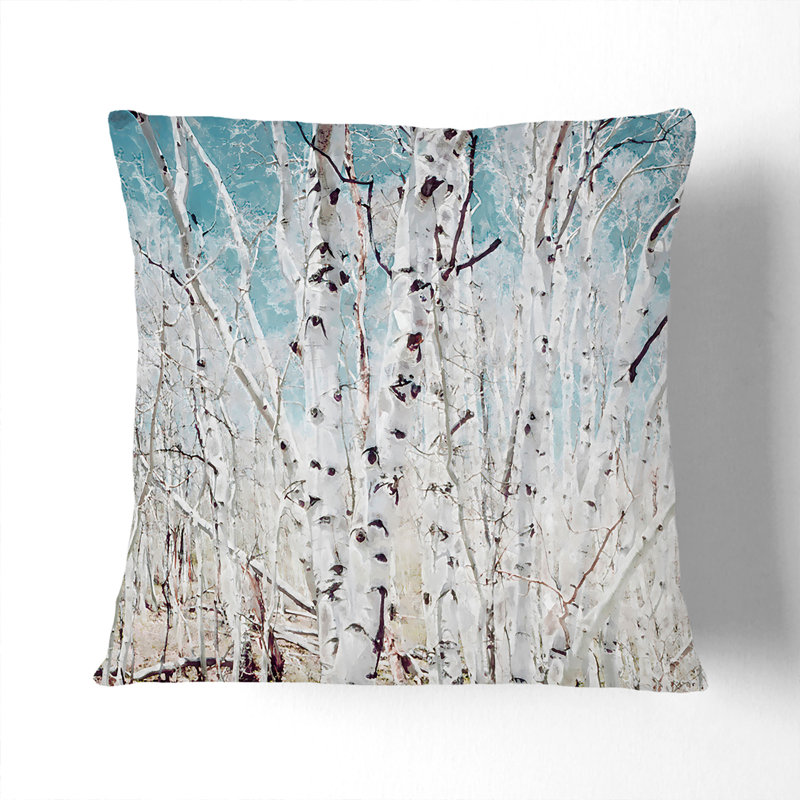 Floral Square Cushion, White, 55 x 55 cm