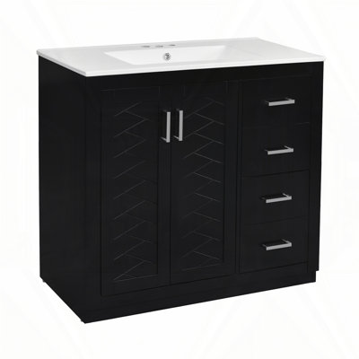 Meuble-lavabo 36 po avec lavabo en céramique