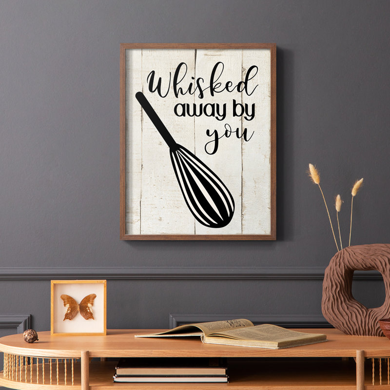 Whisked Away Framed Print - Solid Wood, Brown, 14" H x 11" W
