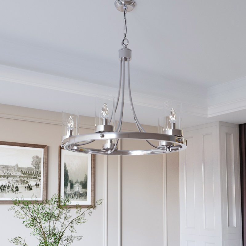 Shareeta 5 - Light Wagon Wheel Chandelier