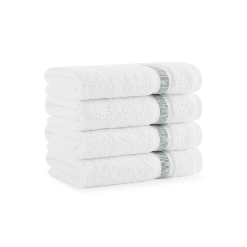 Essuie-mains à rayures turques en coton égéen 600 g / m² Threra (par 4), Sauge foncé