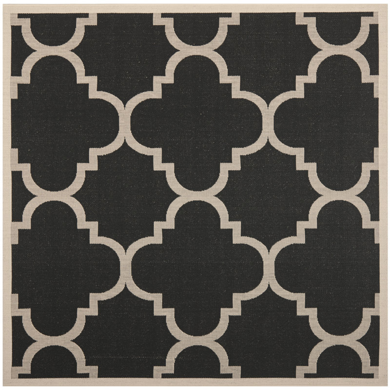 Herefordshire Performance Geometric Indoor/Outdoor Area Rug, Square 6'7"