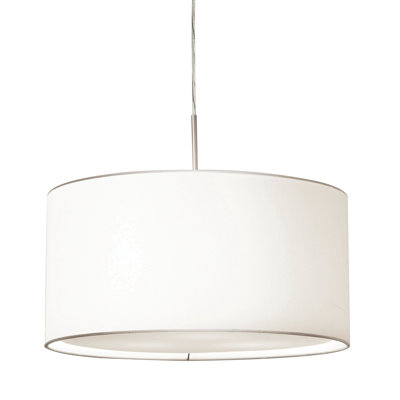 Lustre à abat-jours cylindrique à trois lumières