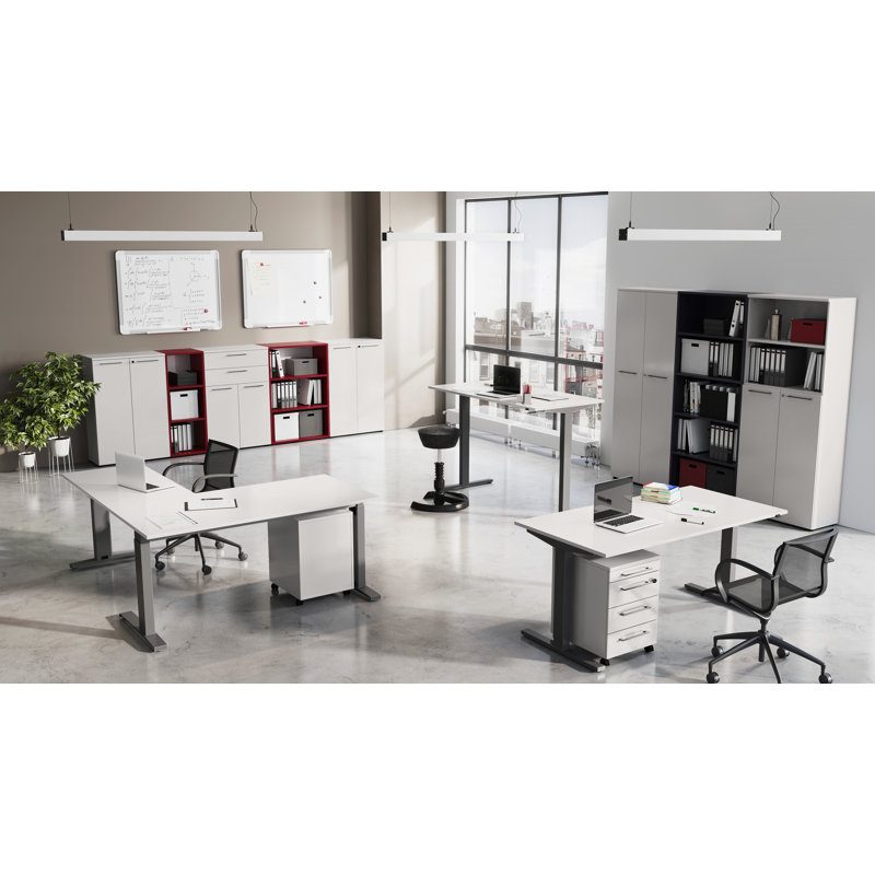 Miabella 2 -Door 3 -Shelf, Light Grey