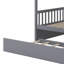 Lit superposé en bois d'hévéa avec lit gigogne extensible, transformable en deux lits séparés-241177296