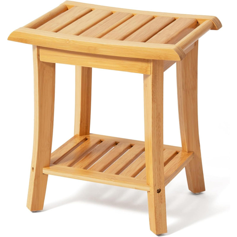Braewyn Bamboo / Rattan Accent Stool, Natural