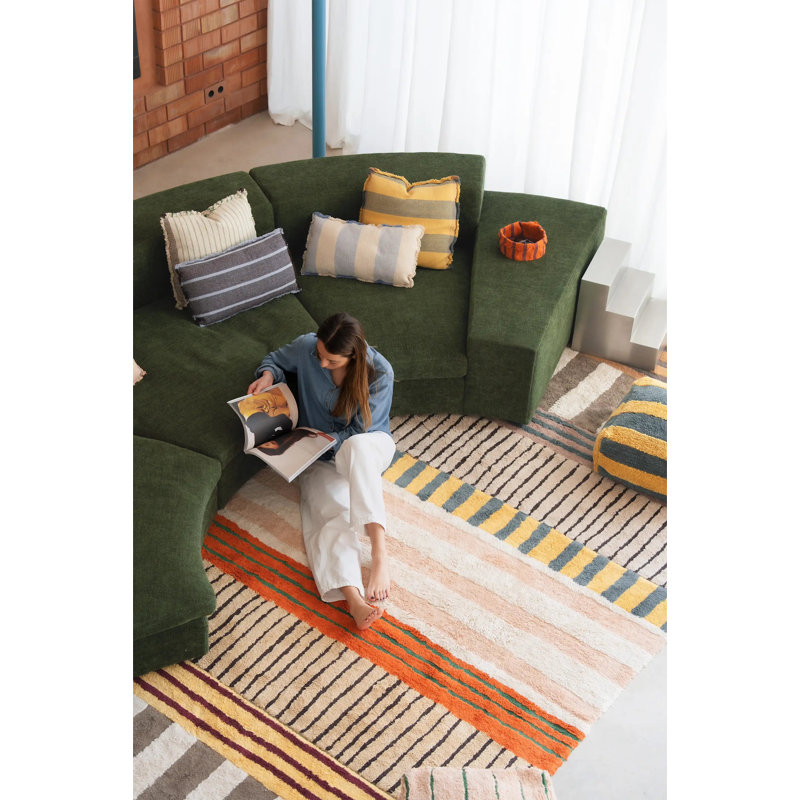 Couleur du tapis lavable sur argile, Rectangle 4 pi 7 po x 6 pi 7 po