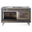 ILVE Nostalgie II Noblesse 60 po à 2 brûleurs, plaque chauffante, plaque de cuisson française-939345266-939345243