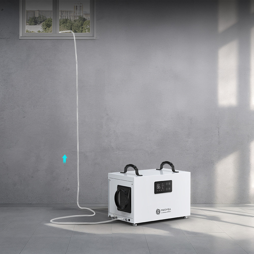 145 Pint Energy Star Commercial Dehumidifier for Crawlspace & Basement up to 6,000 sq. ft. with Continuous Draining MOISWELL Moisture Removal Per 