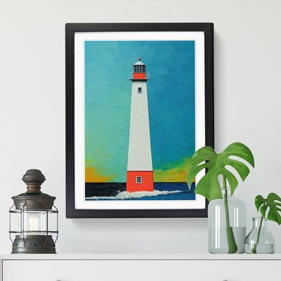 Lighthouse Palette Knife - Picture Frame Print