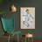 " Punk Rocker Skeleton Boy On A Skateboard Skiing Abstract Background " Painting Print