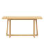 Console de 60,34 po en oxyde de magnésium naturel et polyvalent pour un salon élégant à grain de bois, couloir simple-761417601