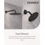 Système de douche à double pomme de douche 12 "et 6" avec douchette à main et valve à pression équilibrée Angelsey-87937227