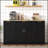 Multi-Functional Storage Sideboard With Extendable Dining Table, Adjustable Shelves, And 3-Tier Pull-Out Rack For Versatile Kitchen And Dining Room Use-643794353