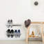4 Pair Solid Wood Shoe Rack