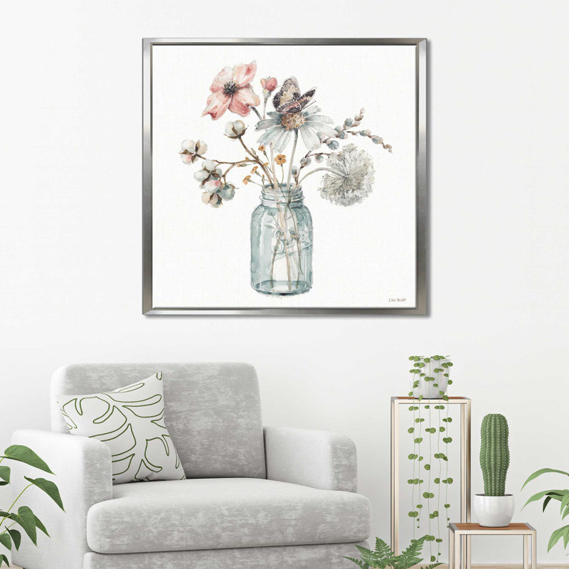 " A Country Weekend IX " by Lisa Audit, 21.5" H x 21.5" W x 2" D, Silver Floater Frame