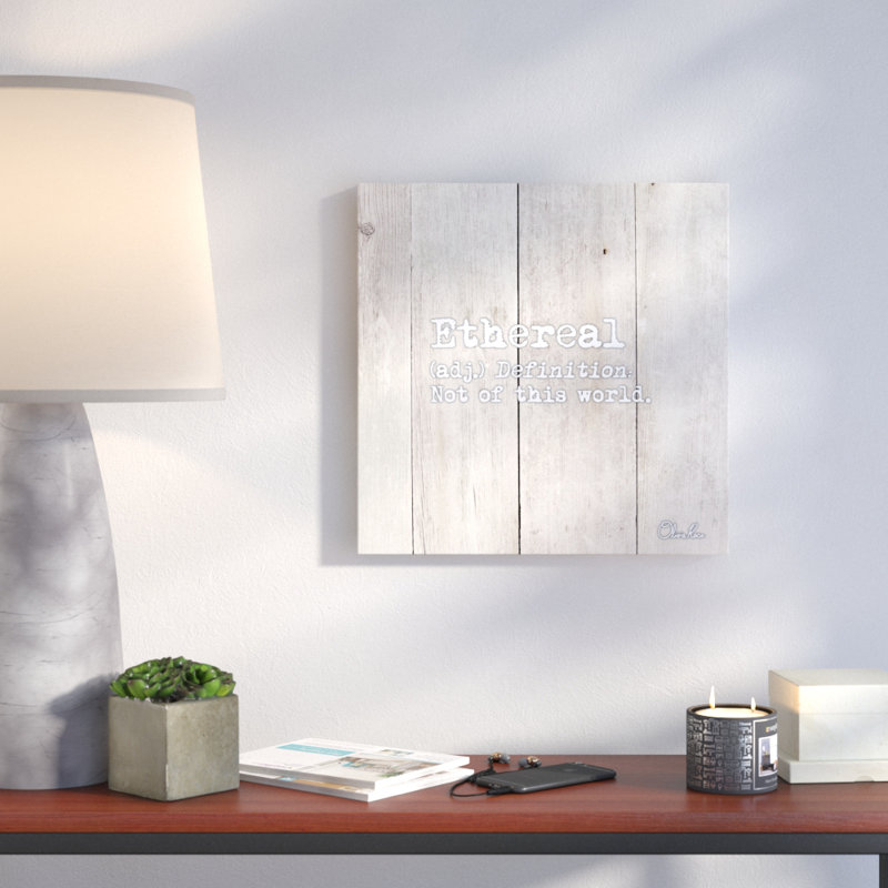 « Define Ethereal » par Olivia rose-impression d’art textuel sur toile, H 30 po x l 30 po x 1,5 po