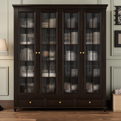 Bibliothèque à porte en verre