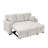 76.5" Chenille Upholstered Sectional With Pull-Out Bed And Chaise Storage-1301479770