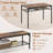 Industrial Style Rectangular Kitchen Table With Bench And Chairs-885382876-885382877
