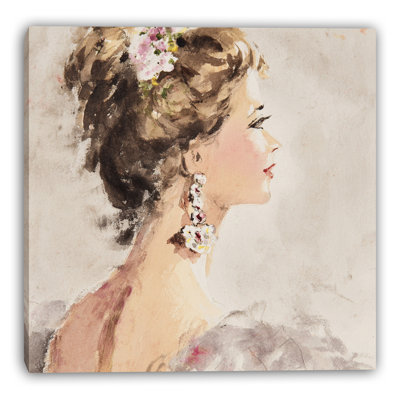 Art mural sur toile tendue champagne doux