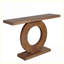Table basse contemporaine en bois d'ingénierie de 53,2 po - Base circulaire pour salon et amp; Couloir, facile à nettoyer