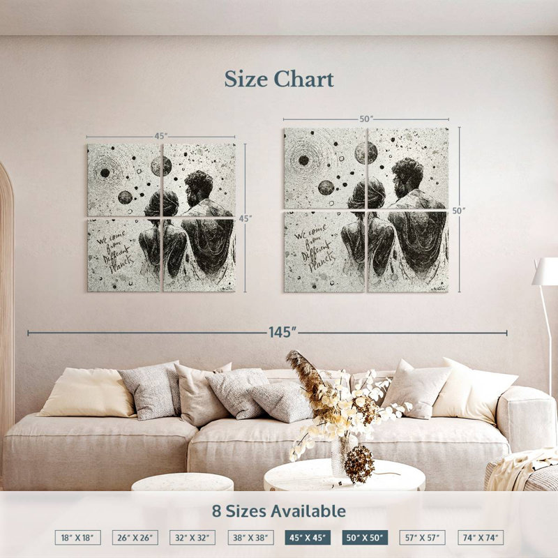 Hardie We Come From Different Planets, 50'' H x 50'' W