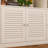 78.7''H X 78'' W White Symmetrical Combination Bookcase With 3-Cabinet And Louvered Doors