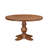5-Pc Dining Set consists of a Pedestal Kitchen Table and 4 Light Tan Linen Fabric Dining Chairs with Button Tufted- Antique Walnut-1016077674-1030724745