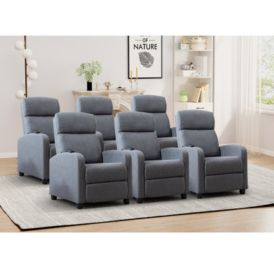 Fauteuil individuel de cinéma maison moderne à massage doux de 65 cm de large avec télécommande