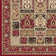 Tapis d'intérieur rouge / beige Weisgerber