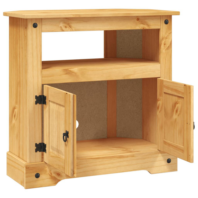 vidaXL Console Table, Side Cabinet, Solid Pine Wood, 31.5''x16.9''x30.7''