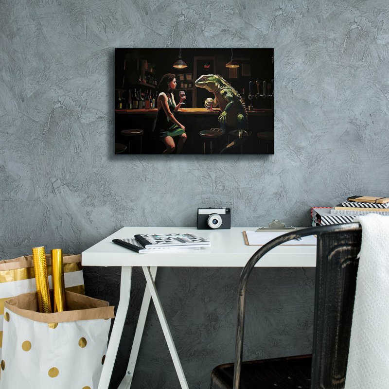  «He Was Cuter Online» par Keith Thomson, art mural sur toile, 18 po x 12 po
