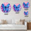 Papillon bleu rétro I - horloge murale moderne-60280158