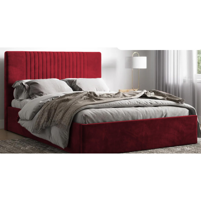 Malmo Upholstered Ottman Storage Bed Frame, Cream, Kingsize (5')