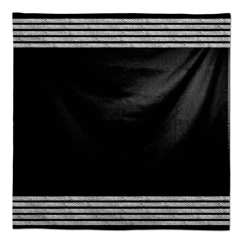 Harikleia Striped Square Tablecloth, Black