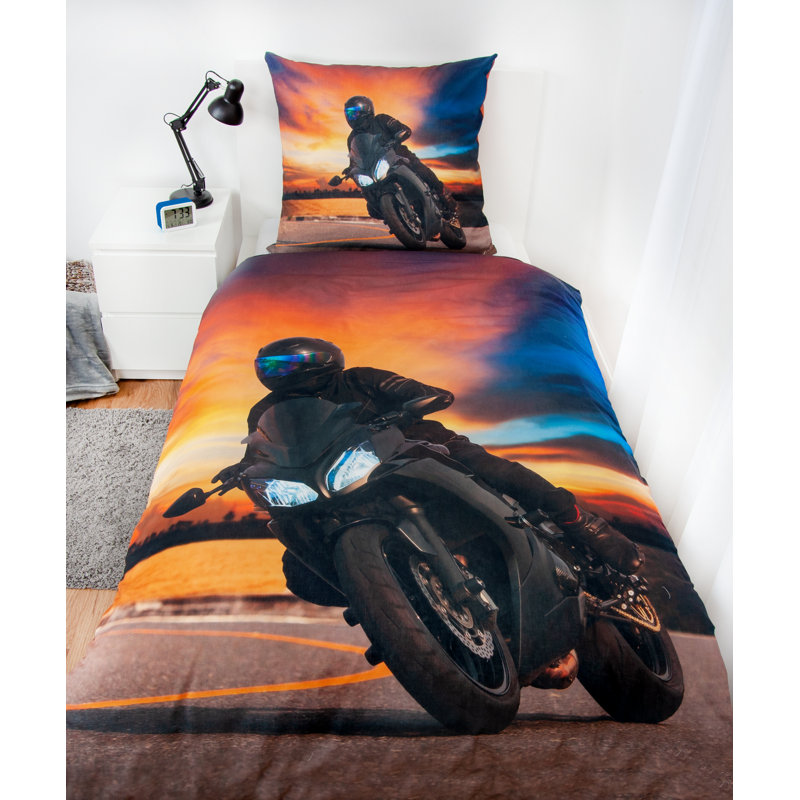 Motorcycle Duvet Cover Set