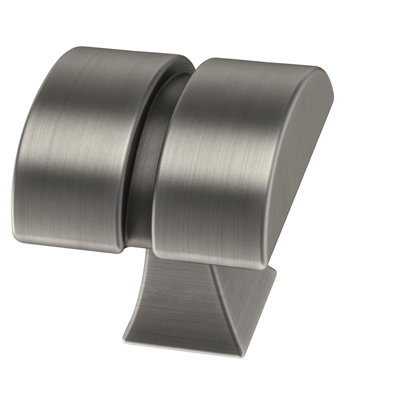 (5 Pack) 1-1/8 inch  Warm Industrial Square Knob Heirloom Silver