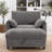 Upholstered Accent Armchair With Storage Ottoman-1890609193