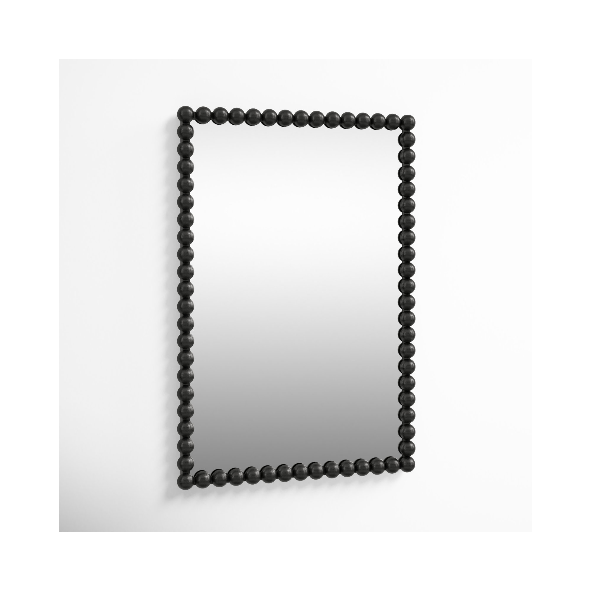 Sanne Metal Mirror, Satin Black, 30" H x 20.5" W