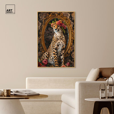 Art Remedy, art moderne sur toile, miroir guépard