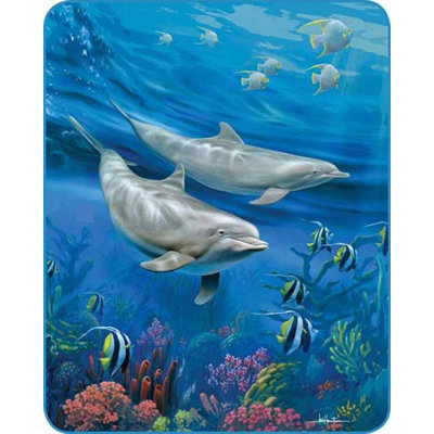  Couverture en fausse fourrure Ultra Plush Dolphins